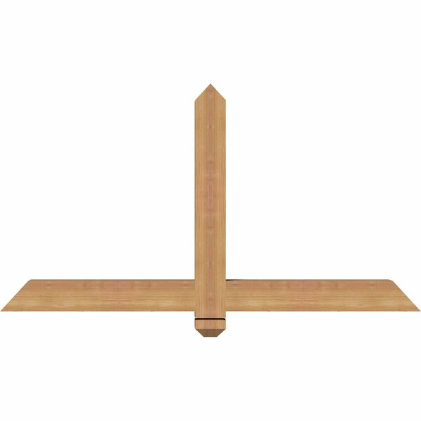 Ekena Millwork Eugene Smooth Timber Gable Bracket, Western Red Cedar, 48"W x 26"H x 3 1/2"D x 3 1/2"F, 13/12 Pitch GBW048X26X0404EUG00SWR - main